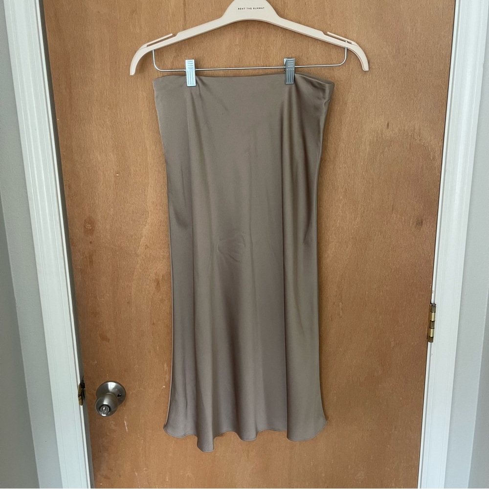J. Crew Taupe Midi Skirt